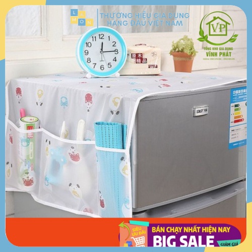 ⚡SIÊU RẺ⚡ Tấm Phủ Tủ Lạnh/ Che Tủ Lạnh Chống Thấm Nước, Đựng Đồ Tiện Dụng  1167 CHOGIADUNGVINHPHAT