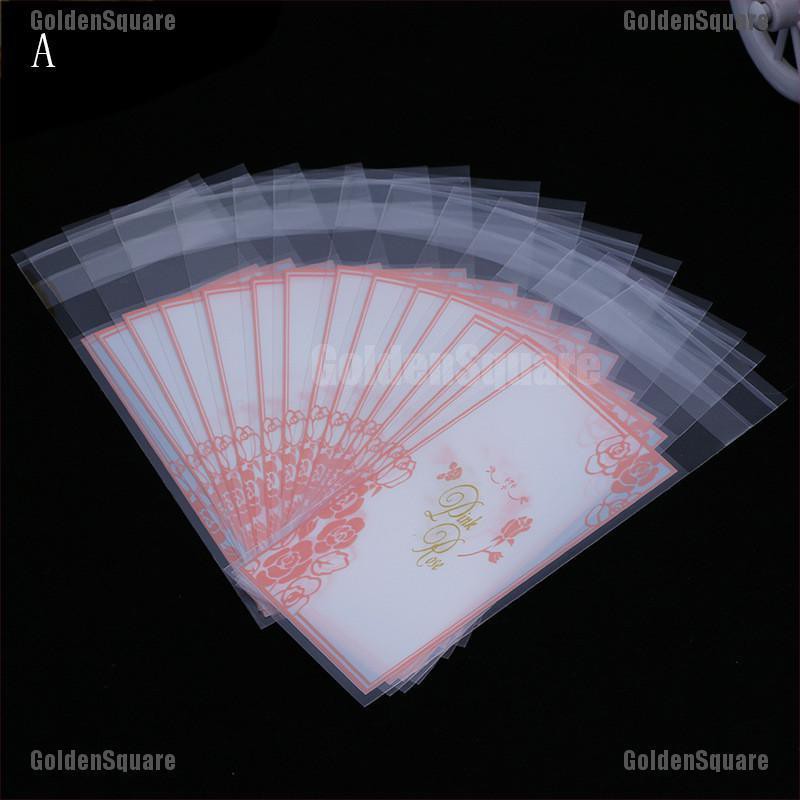 Set 100 Túi Nhựa Mini Tự Dính Đựng Bánh Quy Tiện Lợi