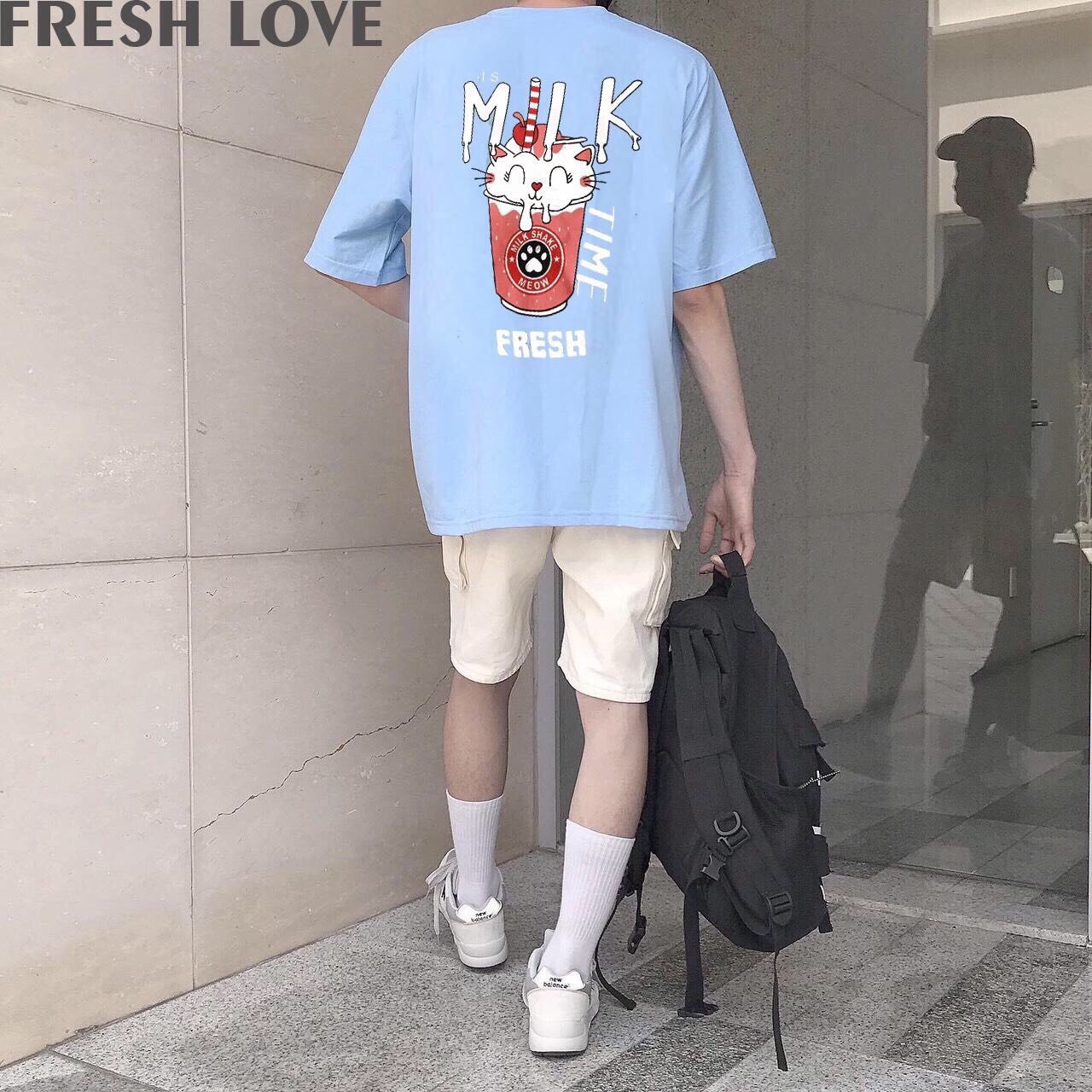 Áo Thun Unisex - Áo Cặp Nam Nữ MILK From Rộng Từ (45-75kg) | BigBuy360 - bigbuy360.vn