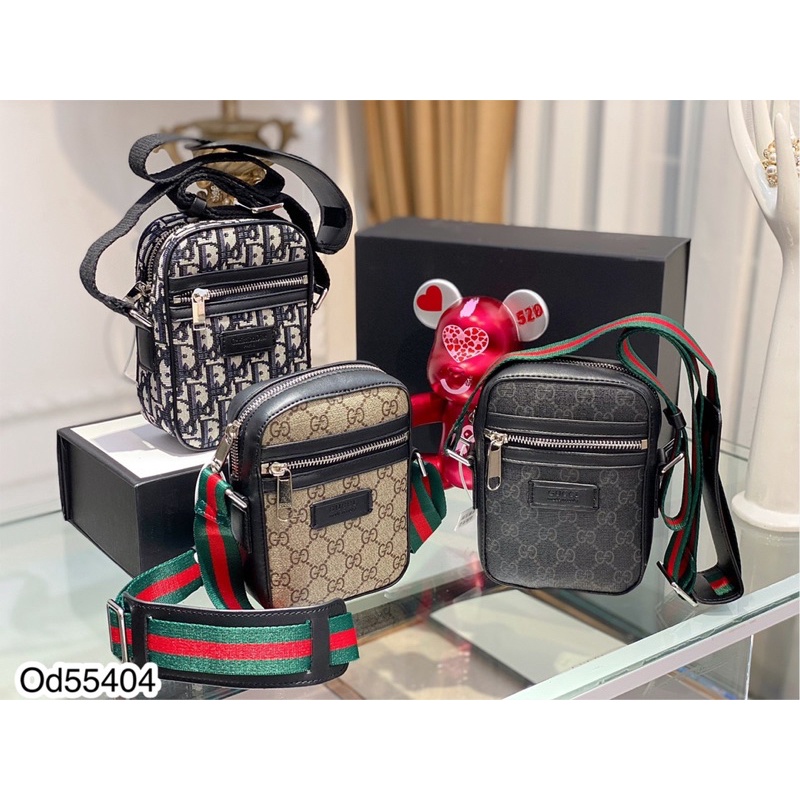 Túi đeo chéo nam nữ GC Dior hàng super đủ bill + box