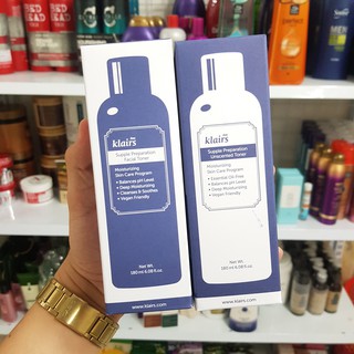 [ CHÍNH HÃNG ] Nước Hoa Hồng Chống Viêm Dưỡng Ẩm Klairs Supple Preparation Facial / Unscented Toner 180ml