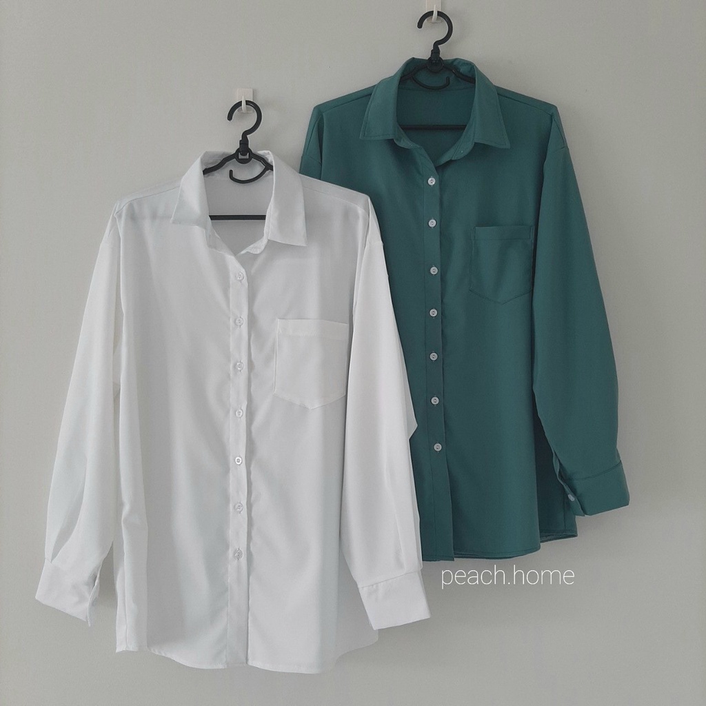Áo sơ mi nữ dài tay form rộng