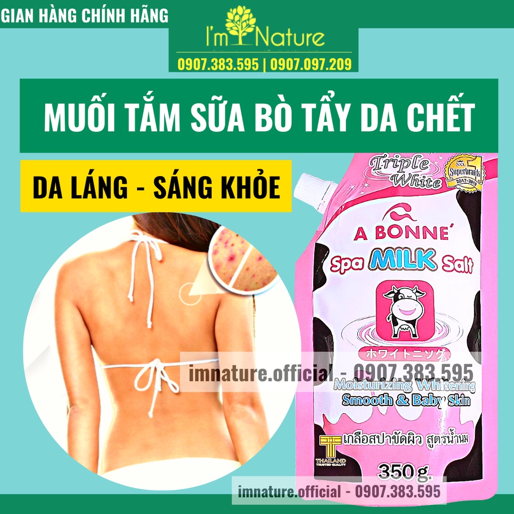 Muối Tắm Sữa Bò Tẩy Tế Bào Chết A Bonne Spa Milk Salt Thái Lan 350gr