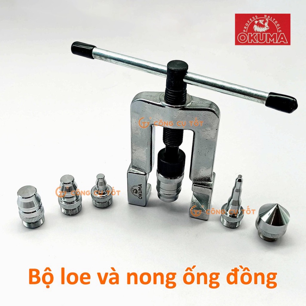Bộ lã ống loe và nong ống đồng OKUMA 8 cỡ 1/8-3/4