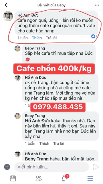 Cafe chồn đã rang
