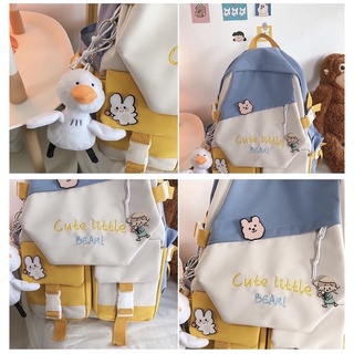 Balo CUTE LITTEL sticker móc Vịt CL1