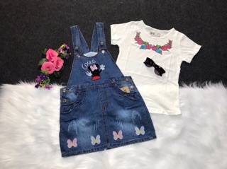 💖💖💖Set yếm jean bé gái