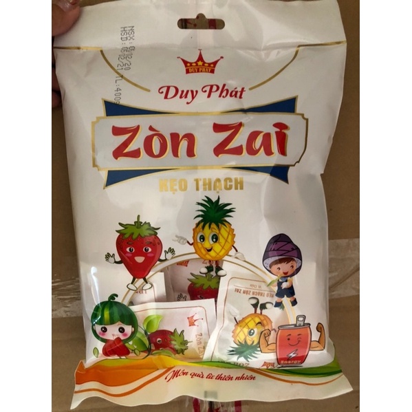 KẸO THẠCH ZÒN ZAI - DUY PHÁT TÚI 700g  date mới