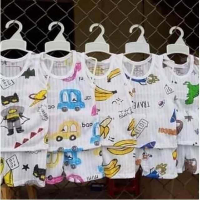 Set 5 bộ cotton hè cho bé từ 4_16kg trai/gái