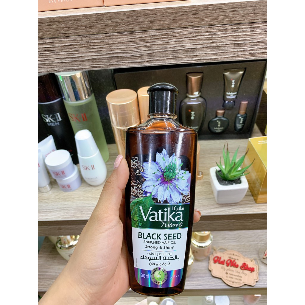 Bộ gội xả VATIKA BLACK SEED kích thích mọc tóc cho tóc mỏng yếu xẹp giúp tóc khoẻ bồng bềnh và dầy hơn