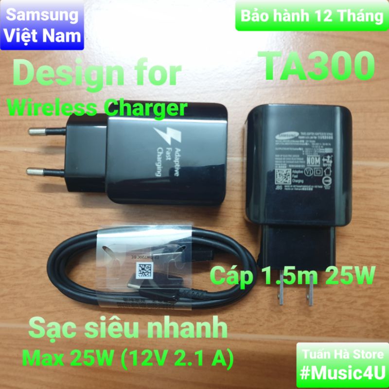 Củ sạc nhanh EP TA300 25W cho đế sạc đôi đơn không dây Samsung Anker EP P1100 P1300 N6100 N5100 Tuấn Hà Store