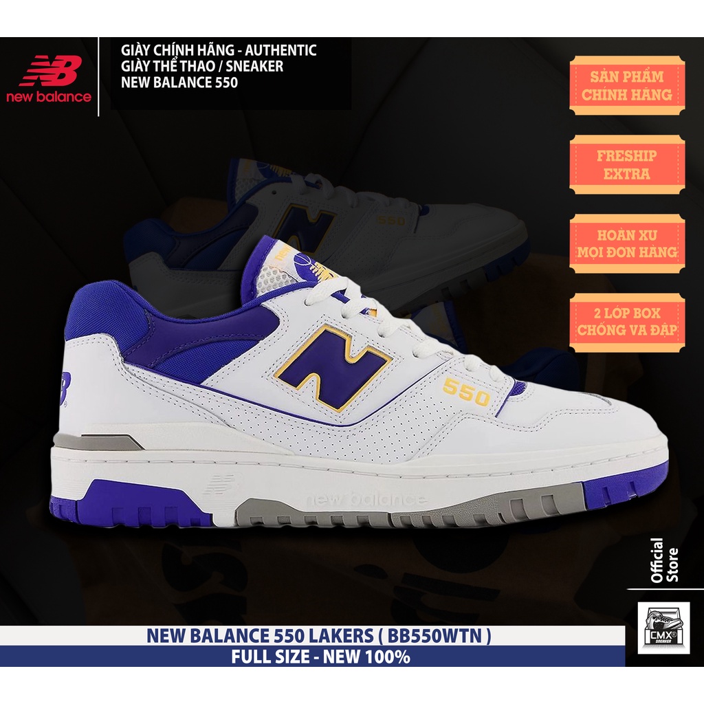 😘  Giày New Balance 550 LA LAKERS  - AUTHENTIC 100%