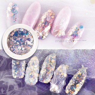 set 8 hũ nhũ vảy cá trang trí móng
