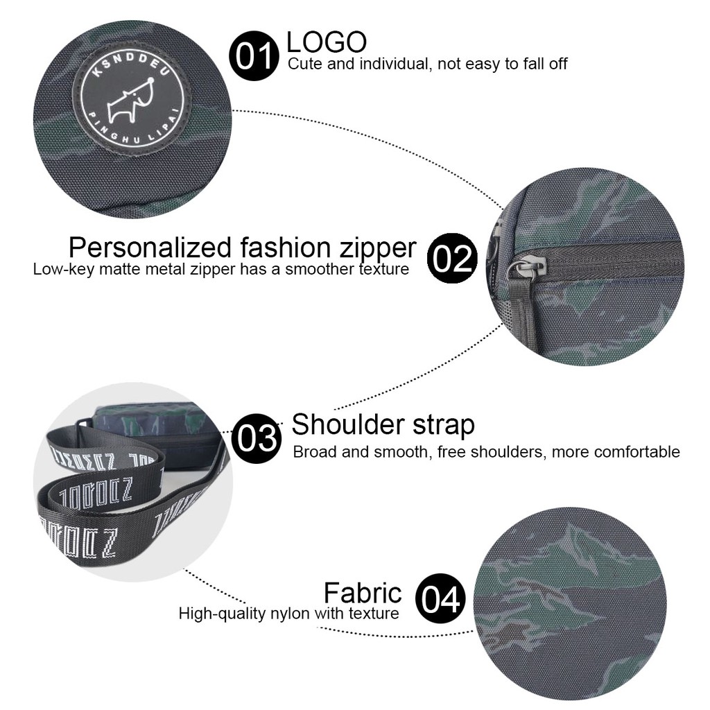 Túi đeo chéo Ksnddeu vải nylon thời trang dành cho nam | BigBuy360 - bigbuy360.vn