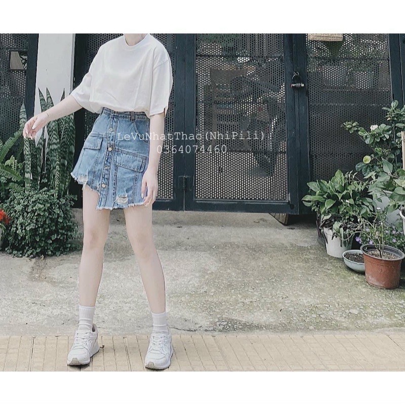 Chân váy jean ☀️ Quần váy jean dễ mix đồ siêu xinhhh | BigBuy360 - bigbuy360.vn