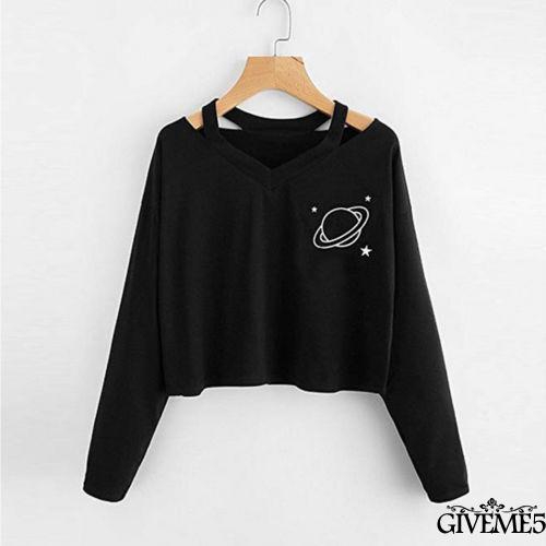 Áo Croptop Tay Dài Dáng Rộng Thoải Mái Đơn Giản Thời Trang