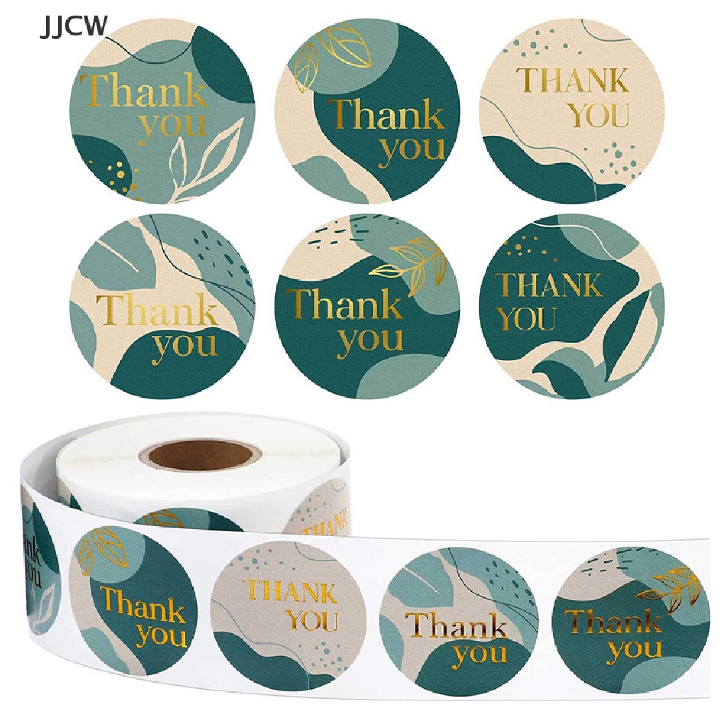 Cuộn 500 Nhãn Dán Trang Trí Quà Tặng Chữ Thank You