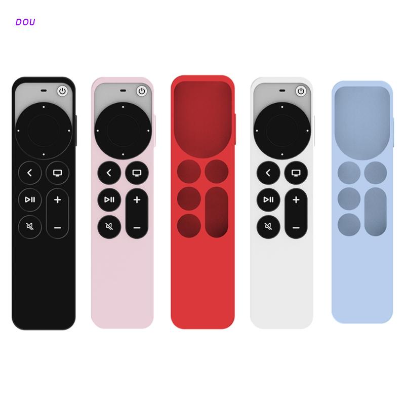 DOU Scratch Resistant Silicone Case Precise Position Remote Protective Cover for-Apple TV 4K 2021 6Th TV Control Shell