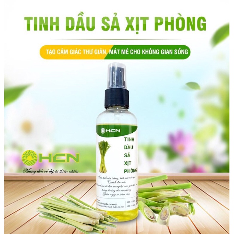 ( Hàng cao cấp) Tinh dầu Sả HCN 100ml Xịt Thơm phòng , đuổi muỗi côn trùng