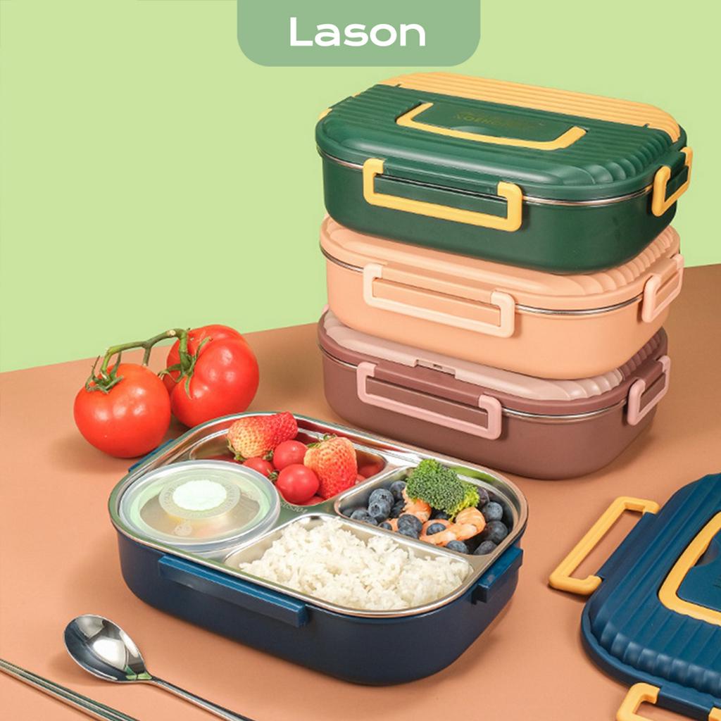 Hộp cơm inox Lason Wavie 1600ml, cà men đựng cơm trưa HC-IN01