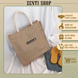Túi Cói Đi Biển Merci Siêu Hot Hit Zenti Shop