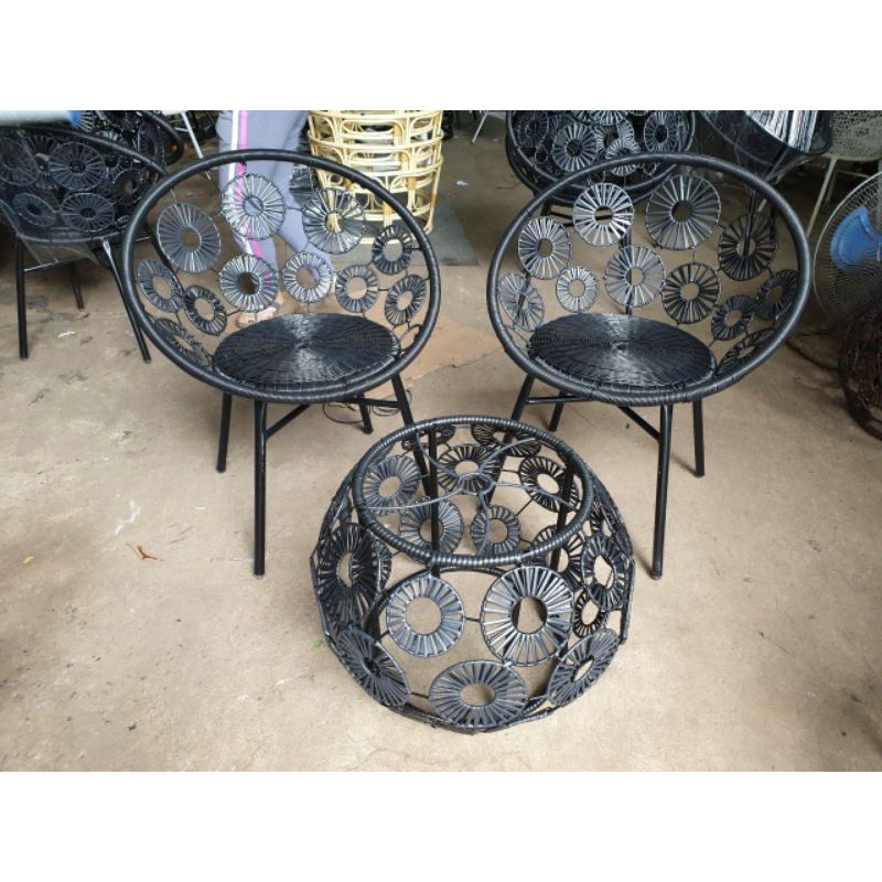Bàn ghế bàn Công mây nhựa
