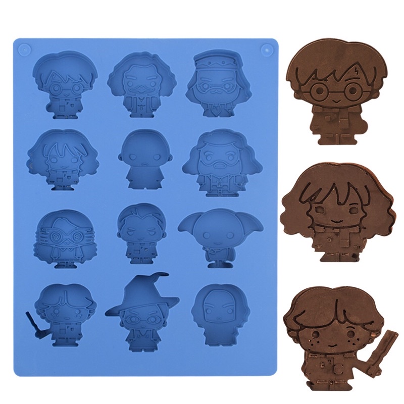 Khuôn bánh, đá viên chất liệu silicone mẫu Harry potter