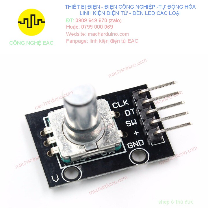 Module Volume xoay Rotary Encoder KY-040 Cảm biến xoay 360 độ