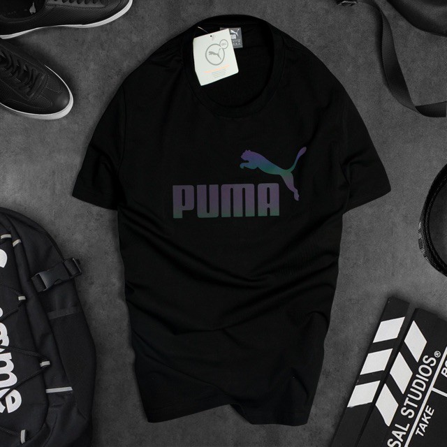 Áo thun  cao cấp in hình phản quang 7 màu PUMA cực đẹp siêu chất, hàng tận xưởng chất thun cootton đẹp