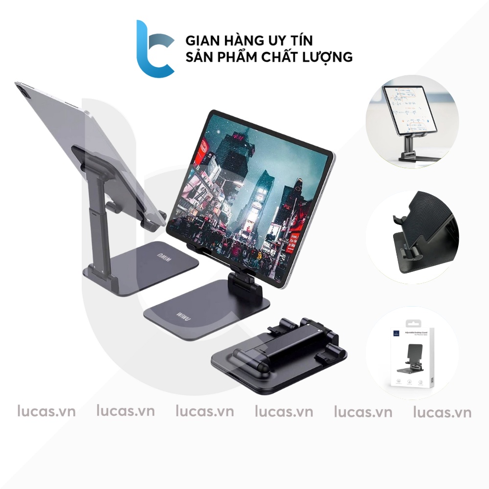 Stand/Giá Đỡ Kê Điện Thoại, Máy Tính Bảng, IPHONE, IPAD WIWU ZM104 Nhôm Tĩnh Điện Bền Màu, Có Thể Gấp Gọn