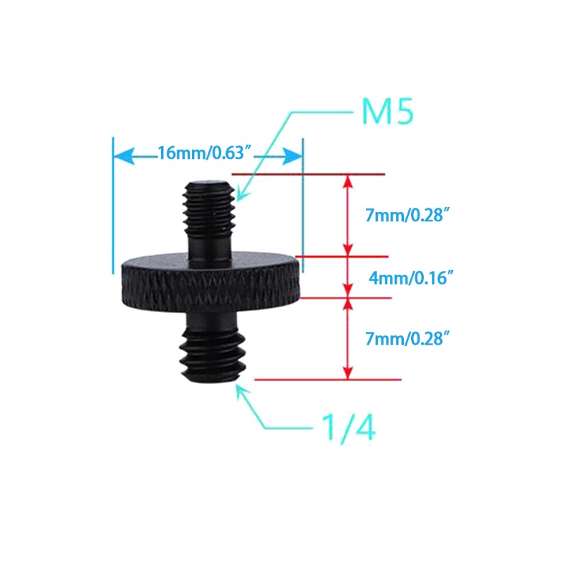 Set 2 Ốc Chuyển Đổi Đầu Đực 1 / 4 &quot;- 20 Sang Đầu Đực M4 M5 M6 M8 M10 Chuyên Dụng Cho Giá Đỡ Ba Chân Máy Ảnh