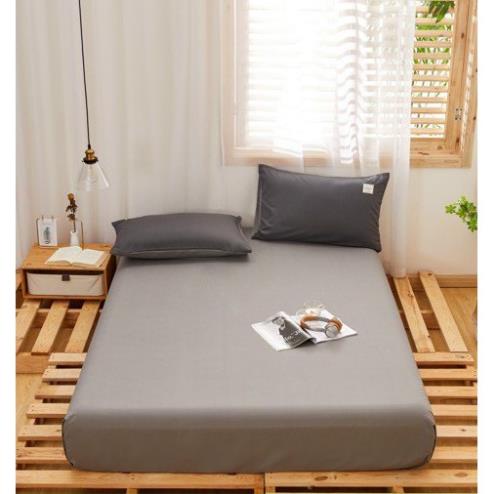 Bộ Ga Gối 3 Món Chất Liệu Cotton Tici Mềm Mát Màu Sắc 1 Màu - Linh an bedding