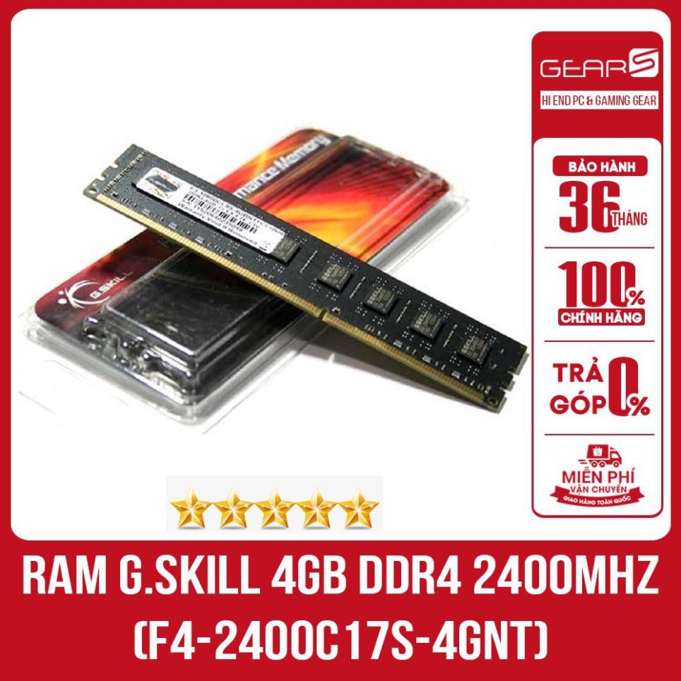 Ram G.Skill 4GB DDR4 2400MHz (F4-2400C17S-4GNT)-Bảo hành 36 T