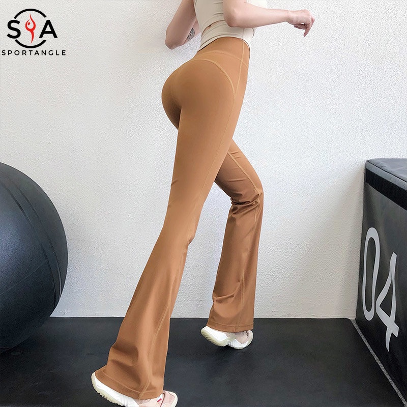 【Sportsangel】Dây Nhảy Thể Thao Ống Rộng Lưng Cao Hỗ Trợ Luyện Tập Yoga / Chạy Bộ