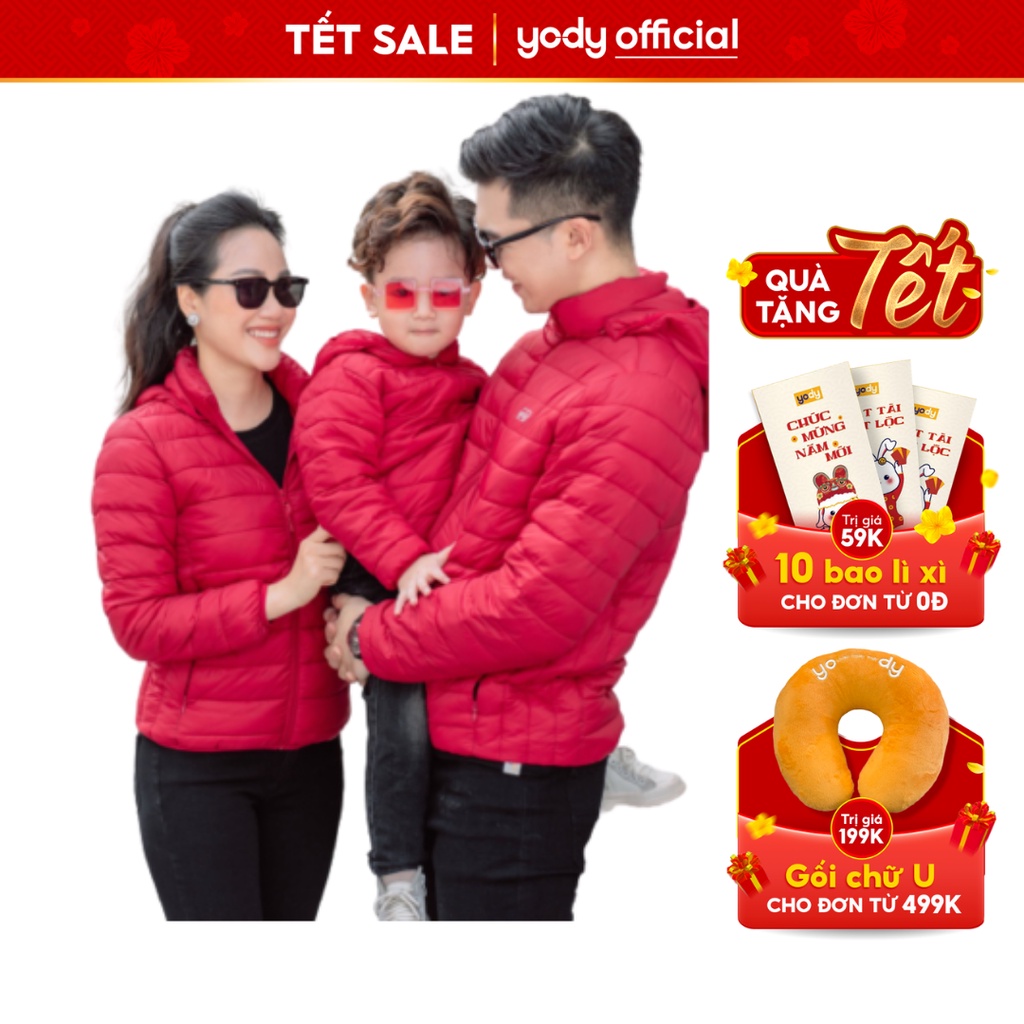 Combo áo phao YODY cho cả gia đình 3 lớp siêu nhẹ ấm áp đủ màu