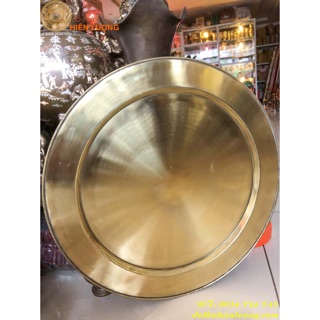 Mâm đồng thau thờ cúng trơn 40cm, 52cm,57cm,70cm - mâm đồng trơn phong thủy - đồ phong thủy
