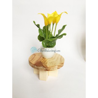 Chậu sứ mini trồng sen đá, làm handmade, hoa pha lê, hoa đất sét (KT 3cm)