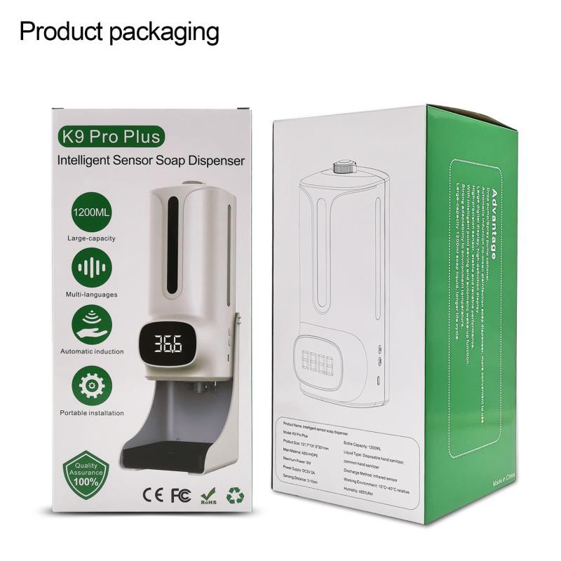 Máy rửa tay khử khuẩn đo thân nhiệt 2 IN 1 K9PRO PLUS
