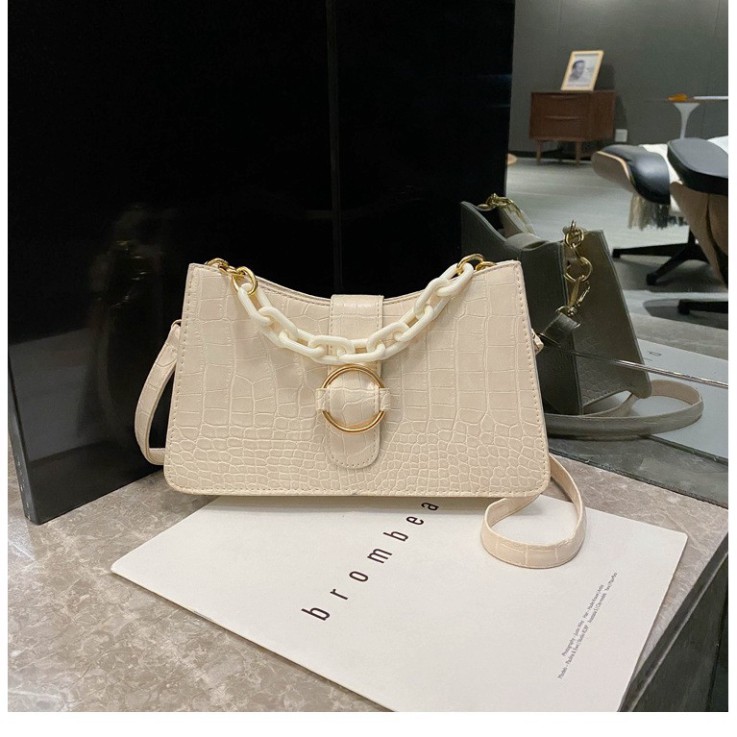 Túi xách nữ đeo chéo sang trọng vân da cá sấu cao cấp phối xích trẻ trung TX25 túi đeo vai Chip Xinh Bag | BigBuy360 - bigbuy360.vn