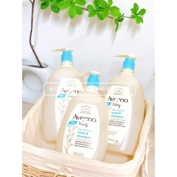 Sữa tắm gội toàn thân 2in1 Aveeno Baby dailycare chiết xuất yến mạch 532ml / 976ml - Hàng Mĩ [OH BABIES]