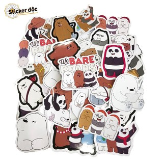 STICKER MẪU NGẪU NHIÊN CHỐNG NƯỚC CAO CẤP CÁC MẪU AMONG US, RETRO, ADIDAS, SUPEREME