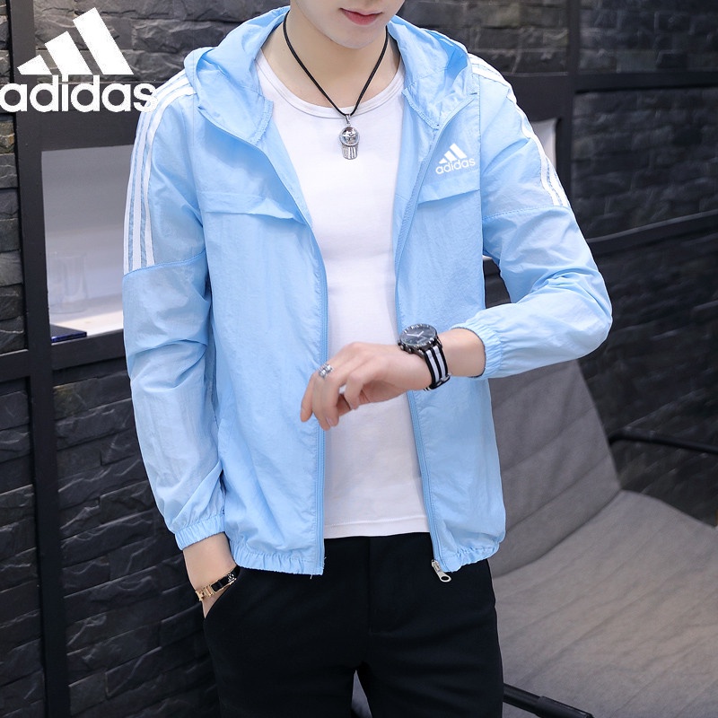 Áo Khoác Gió Adidas Chống Nắng Siêu Mỏng Thời Trang Mùa Hè Cho Nam