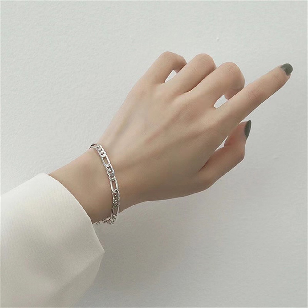 Vòng đeo tay thiết kế mắc xích thời trang phong cách Hàn Quốc cho nữ
