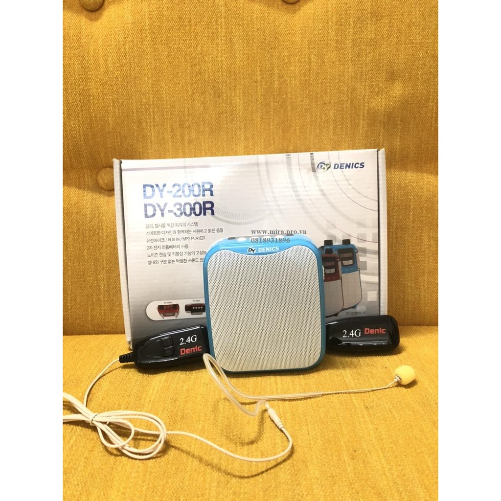 MÁY TRỢ GIẢNG KHÔNG DÂY CÀI VE ÁO DENIC DY-200R NỘI ĐỊA HÀN QUỐC