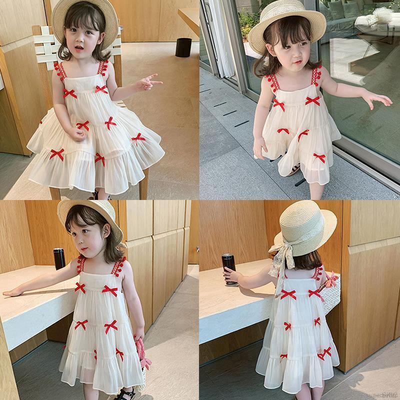 Đầm Công Chúa Thắt Nơ Cho Bé Gái
