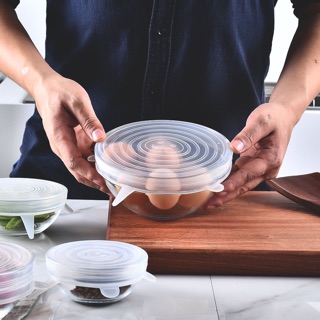 Sét 6 nắp đậy thức ăn bằng silicone