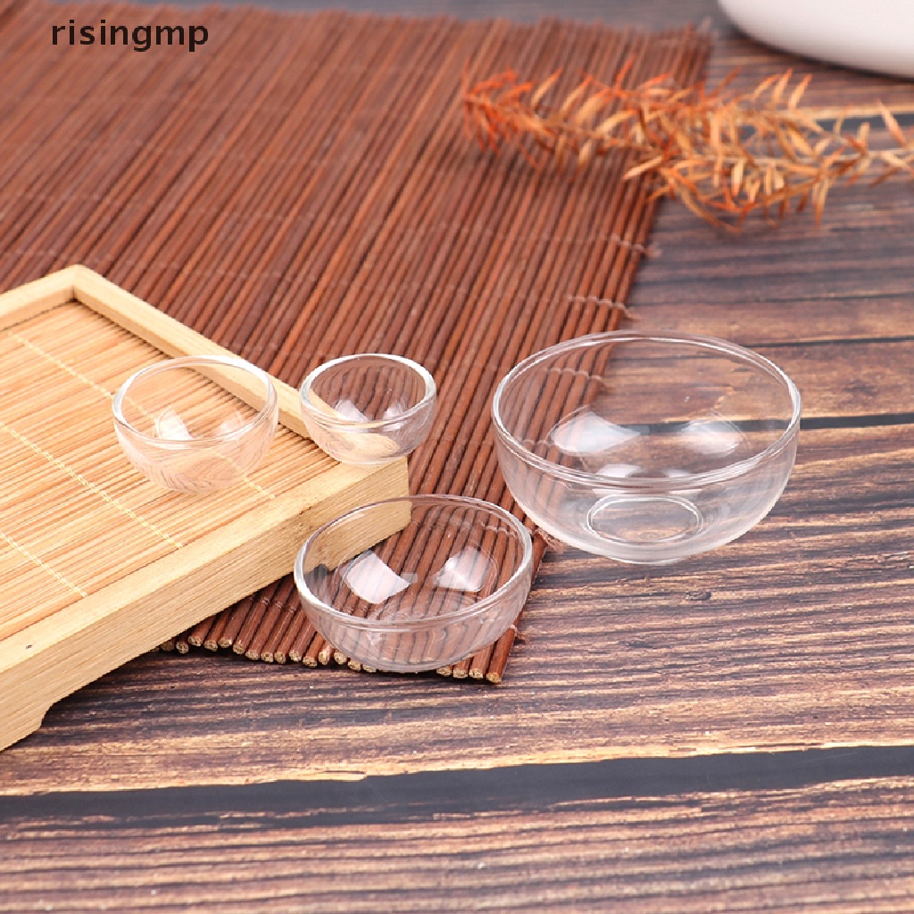 Tô Thủy Tinh Nhỏ Xinh Đựng Trái Cây / Salad Trang Trí Nhà Búp Bê Tỉ Lệ 1: 12 ♨Trên đó