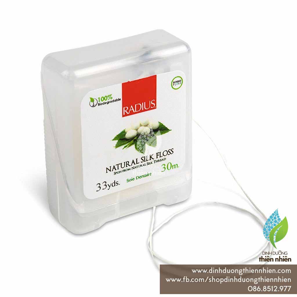 Chỉ Nha Khoa Bằng Tơ Lụa Radius Floss, 100% Vegan &amp; Thiên Nhiên