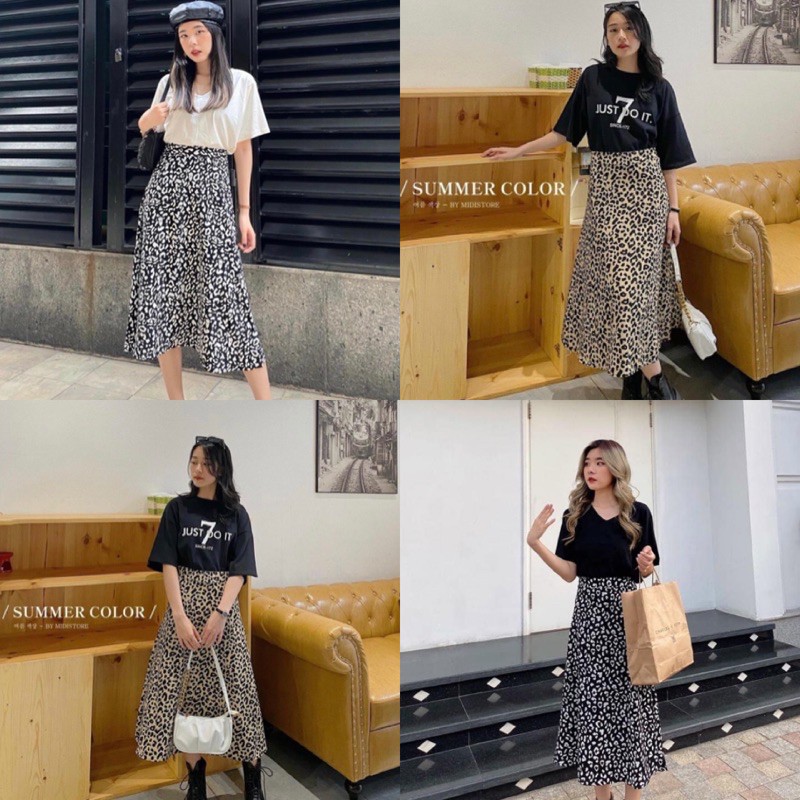 CHÂN VÁY BEO SKIRT hoạ tiết da beo hàng nhập quảng châu chất vải siêu đẹp sau lưng có bo chun co giãn