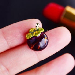Pin Cài Cúc HimHip Hình Quả Măng Cụt Nhỏ Dễ Thương 1.3x1.8cm
